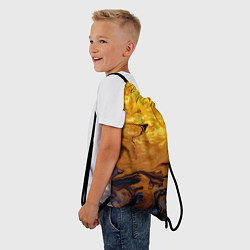 Рюкзак-мешок Абстрактное жидкое золото, цвет: 3D-принт — фото 2