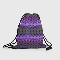 Мешок для обуви Серо-фиолетовый этнический геометрический узор
