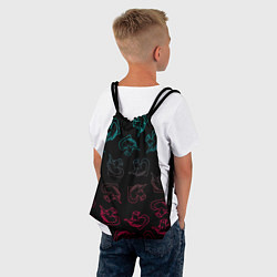 Рюкзак-мешок Neon Unicorn, цвет: 3D-принт — фото 2