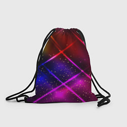 Рюкзак-мешок Неоновая решетка, цвет: 3D-принт