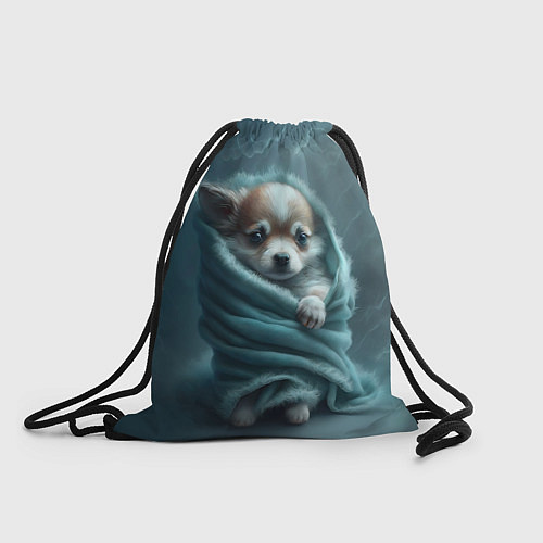 Мешок для обуви Милый щенок в одеяле / 3D-принт – фото 1