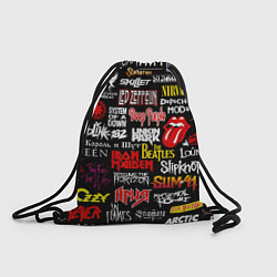 Мешок для обуви Логотипы рок групп цветные