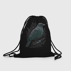 Рюкзак-мешок Чёрный Ворон птица тёмная, цвет: 3D-принт