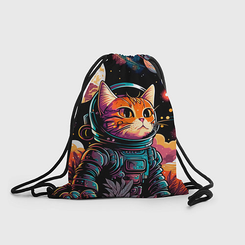 Мешок для обуви Милый котик из космоса / 3D-принт – фото 1