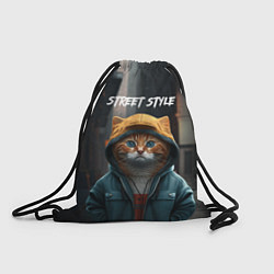 Рюкзак-мешок Street cat, цвет: 3D-принт