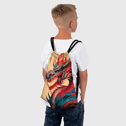 Рюкзак-мешок Japan dragon - tattoo - art, цвет: 3D-принт — фото 2