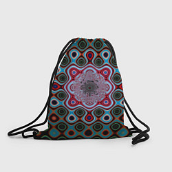 Рюкзак-мешок Зеленый круговой узор, цвет: 3D-принт