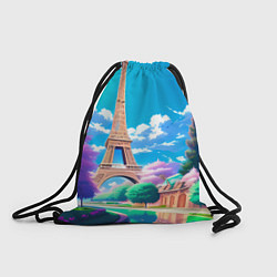 Рюкзак-мешок Весенний Париж, цвет: 3D-принт