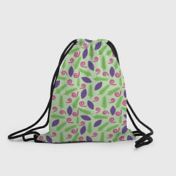 Рюкзак-мешок Спиралька веточка и листок, цвет: 3D-принт