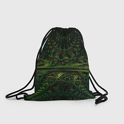 Рюкзак-мешок Зелёные древние скрижали паттерн, цвет: 3D-принт