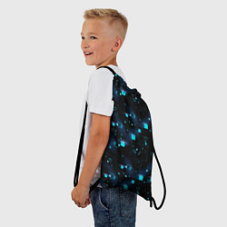 Рюкзак-мешок Светящиеся неоновые квадраты, цвет: 3D-принт — фото 2