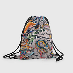Рюкзак-мешок Иредзуми: дракон и лис, цвет: 3D-принт