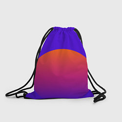 Рюкзак-мешок Оранжевый круг на синем фоне в стиле ретро, цвет: 3D-принт
