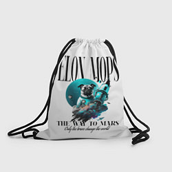 Рюкзак-мешок Илон Мопс, цвет: 3D-принт