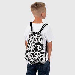 Рюкзак-мешок Весёлые панды, цвет: 3D-принт — фото 2