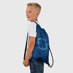 Рюкзак-мешок Синий круг тай-дай, цвет: 3D-принт — фото 2