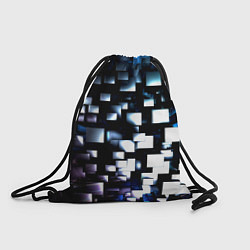 Рюкзак-мешок Неоновые кубы абстракция, цвет: 3D-принт