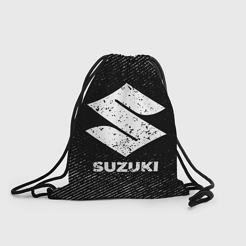 Мешок для обуви Suzuki с потертостями на темном фоне / 3D-принт – фото 1