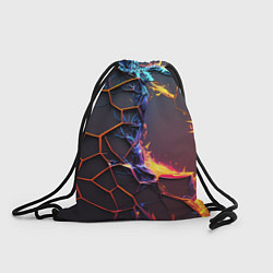 Рюкзак-мешок Подорванные неоновые плиты, цвет: 3D-принт