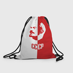 Рюкзак-мешок Красно белый Ленин, цвет: 3D-принт