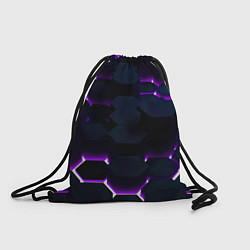 Рюкзак-мешок Неоновые соты с подсветкой, цвет: 3D-принт