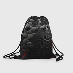 Рюкзак-мешок Взрыл черных плит и обломки, цвет: 3D-принт