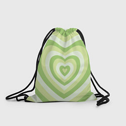 Рюкзак-мешок Зеленые сердца - индикид паттерн, цвет: 3D-принт