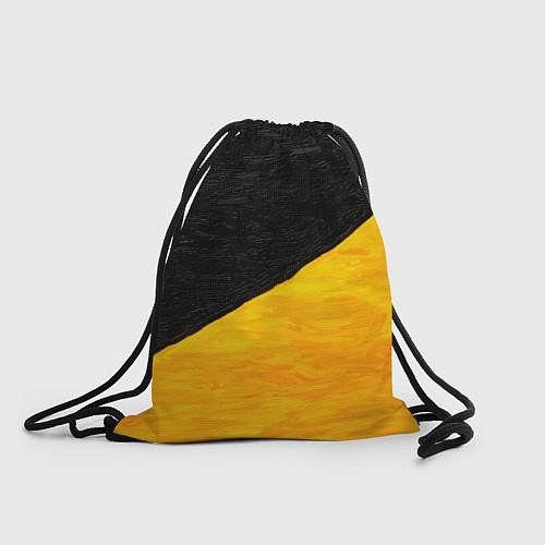 Мешок для обуви Черно-желтые масляные краски / 3D-принт – фото 1