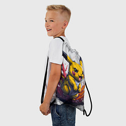 Рюкзак-мешок Злой пикачу, цвет: 3D-принт — фото 2