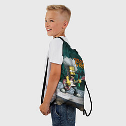 Рюкзак-мешок Рок в стиле Симпсонов, цвет: 3D-принт — фото 2