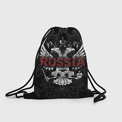 Мешок для обуви Герб России с надписью Russia