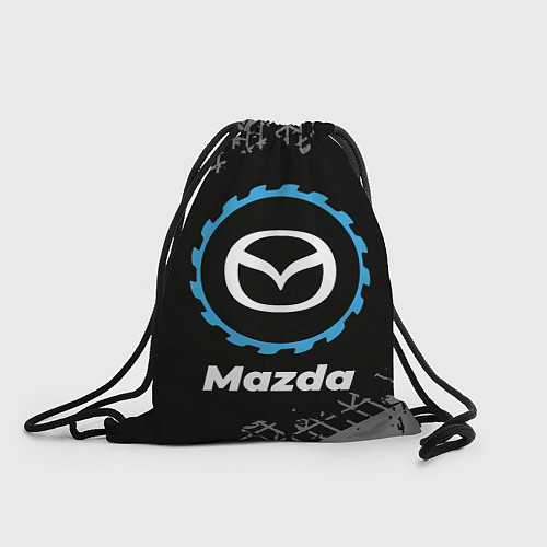 Мешок для обуви Mazda в стиле Top Gear со следами шин на фоне / 3D-принт – фото 1