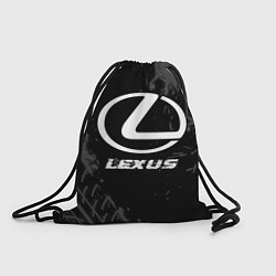 Мешок для обуви Lexus speed на темном фоне со следами шин