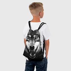 Рюкзак-мешок Агрессивный атакующий волк, цвет: 3D-принт — фото 2