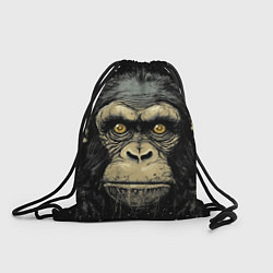Рюкзак-мешок Портрет обезьяны: арт нейросети, цвет: 3D-принт