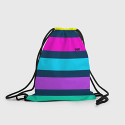 Рюкзак-мешок Разноцветные неоновые полосы, цвет: 3D-принт