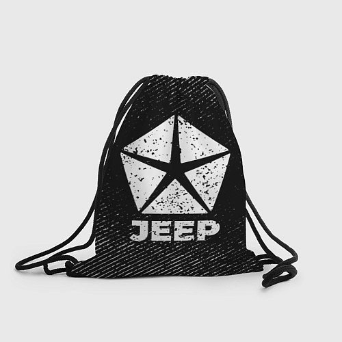 Мешок для обуви Jeep с потертостями на темном фоне / 3D-принт – фото 1