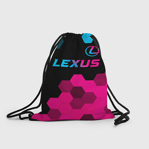 Мешок для обуви Lexus - neon gradient: символ сверху / 3D-принт – фото 1