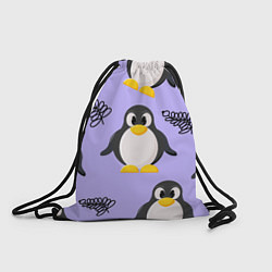 Рюкзак-мешок Пингвин и веточка, цвет: 3D-принт