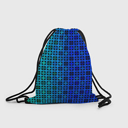 Рюкзак-мешок Сине-зеленый геометрический узор, цвет: 3D-принт