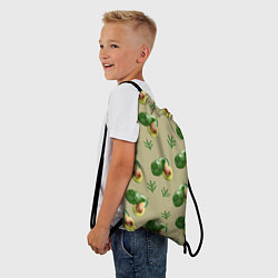 Рюкзак-мешок Авокадо и веточка, цвет: 3D-принт — фото 2