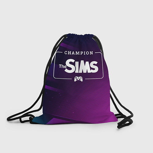 Мешок для обуви The Sims gaming champion: рамка с лого и джойстико / 3D-принт – фото 1