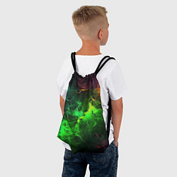 Рюкзак-мешок Зеленое свечение, цвет: 3D-принт — фото 2