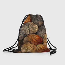 Рюкзак-мешок Листья желтые, цвет: 3D-принт