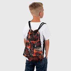 Рюкзак-мешок Камни в пылающей лаве, цвет: 3D-принт — фото 2