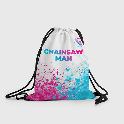 Мешок для обуви Chainsaw Man neon gradient style: символ сверху / 3D-принт – фото 1