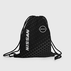 Рюкзак-мешок Nissan карбоновый фон, цвет: 3D-принт