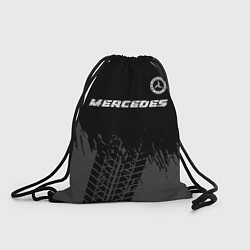 Рюкзак-мешок Mercedes speed на темном фоне со следами шин: симв, цвет: 3D-принт