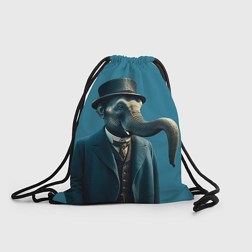 Мешок для обуви Слон джентельмен в смокинге и шляпе / 3D-принт – фото 1