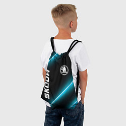 Рюкзак-мешок Skoda неоновые лампы, цвет: 3D-принт — фото 2